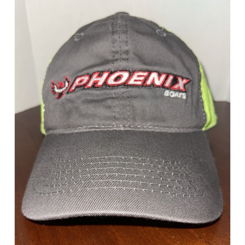 Outdoor Cap Pheonix Boats Trucker Baseball Cap Gray Red Neon Yellow Adjustable